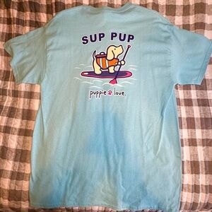 Puppie Love Blue Short Sleeve Tee